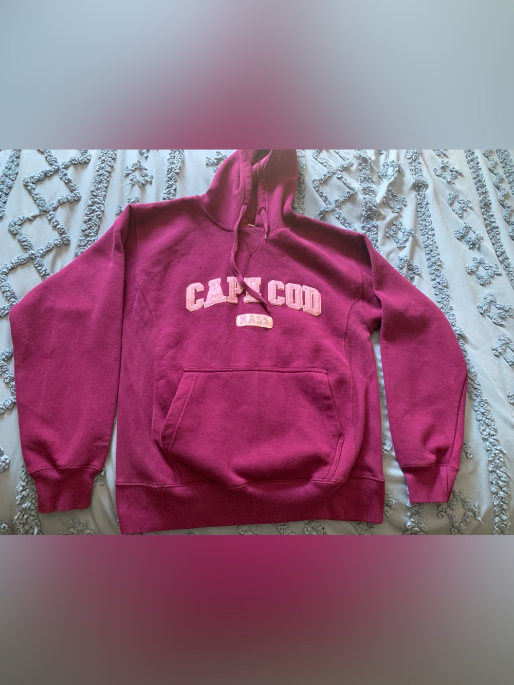 Cape Cod Graphic Pullover Hoodie — Deep Pink